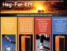 Tablet Screenshot of hegfor.hu
